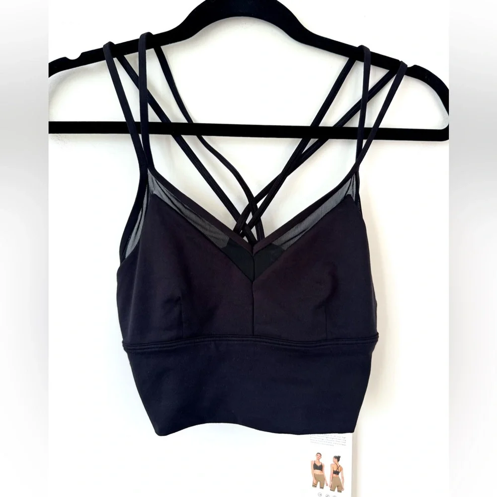 Alo Yoga Sneak Long Bra in Black - Size S - Picture 8 of 14